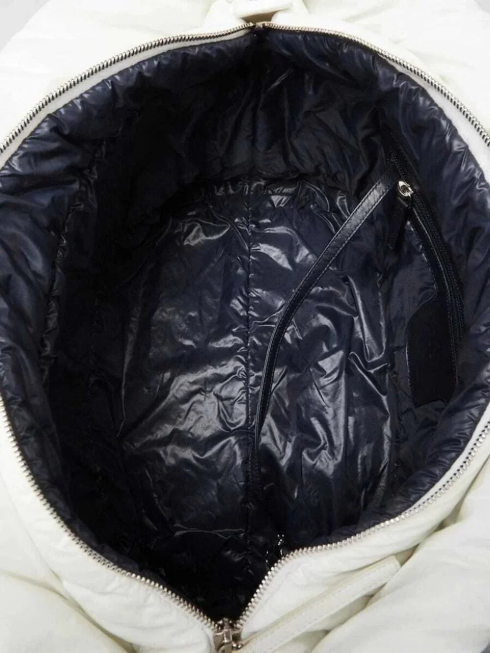 Chanel Dark White Quilted Nylon Coco Cocoon Tote Bag